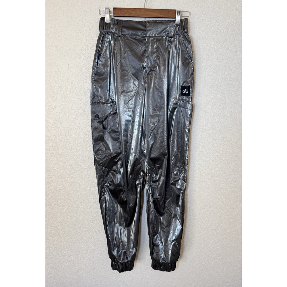 ALO Yoga Womens High-Waist Break Line Cargo Jogger Pants Tech Gorp Cyberpunk XS - Picture 2 of 15